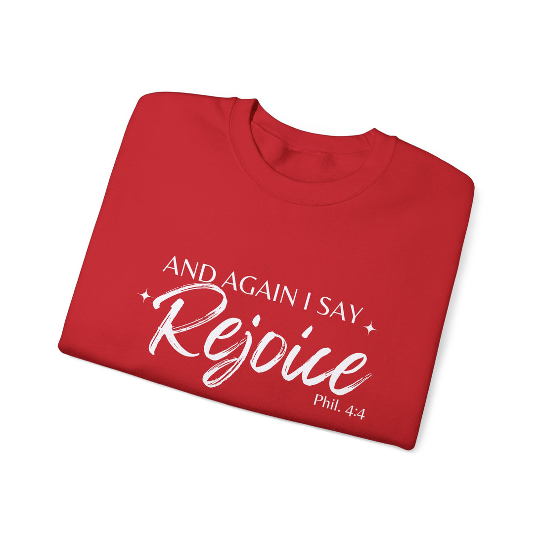 Philippians 4:4 Rejoice, Heavy Blend™ Christian Sweatshirt for Men and Women
