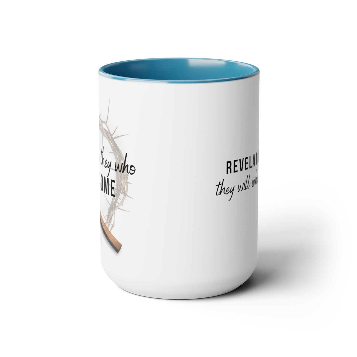 Revelation 21:7, Two-Tone Coffee Mugs, 15oz