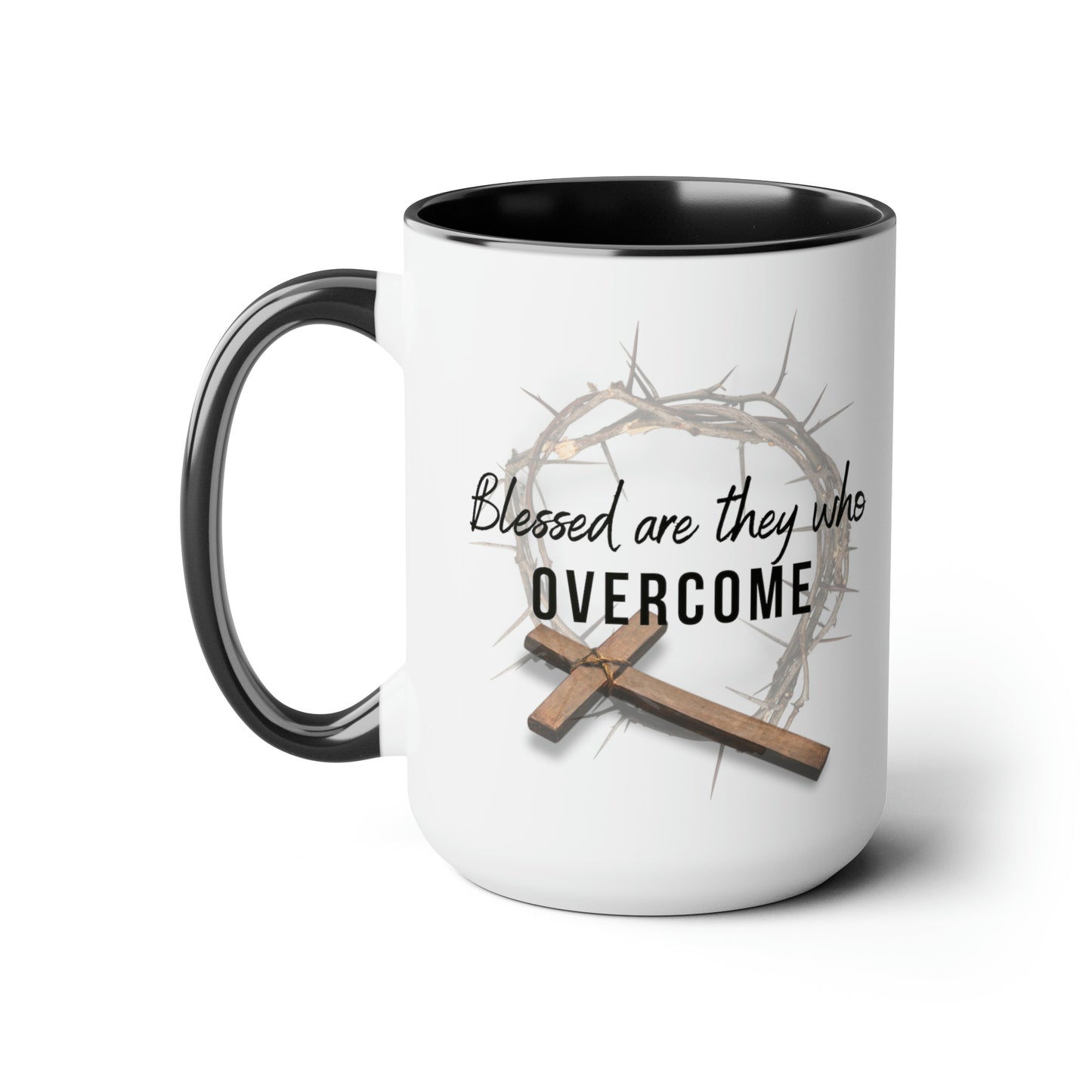 Revelation 21:7, Two-Tone Coffee Mugs, 15oz