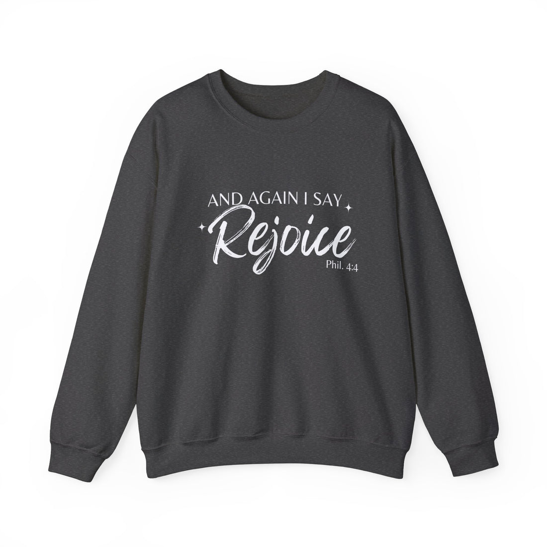 Philippians 4:4 Rejoice, Heavy Blend™ Christian Sweatshirt for Men and Women