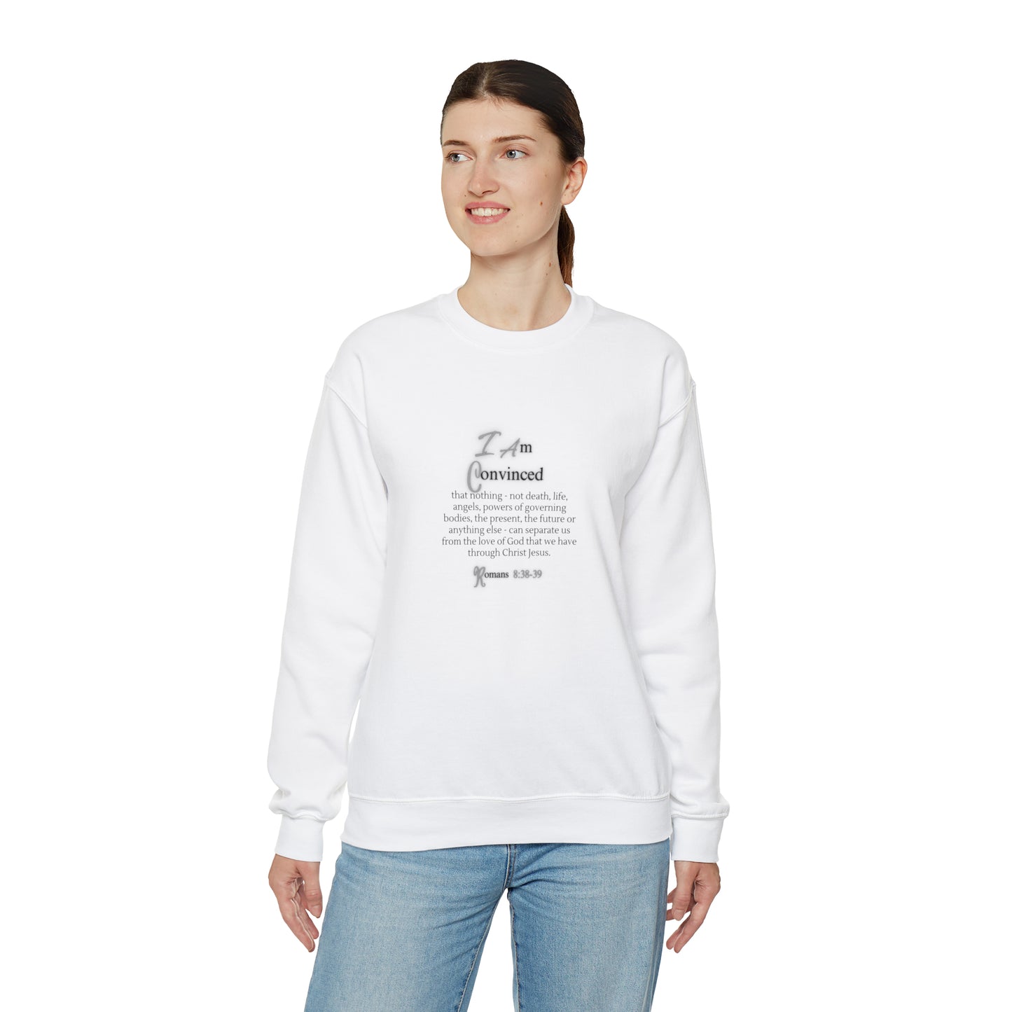 Unisex Heavy Blend™ Crewneck Sweatshirt: Romans 8:38-39