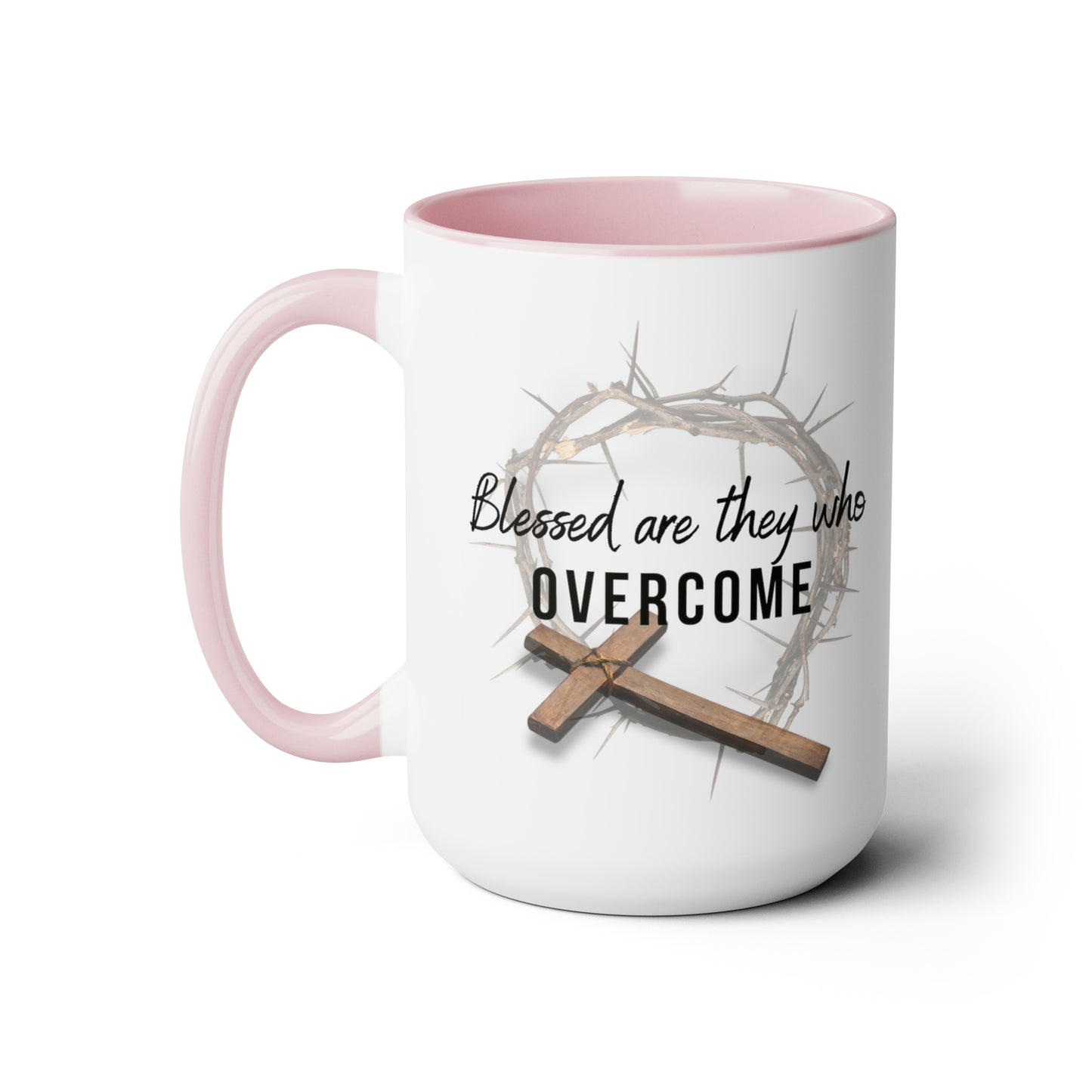 Revelation 21:7, Two-Tone Coffee Mugs, 15oz