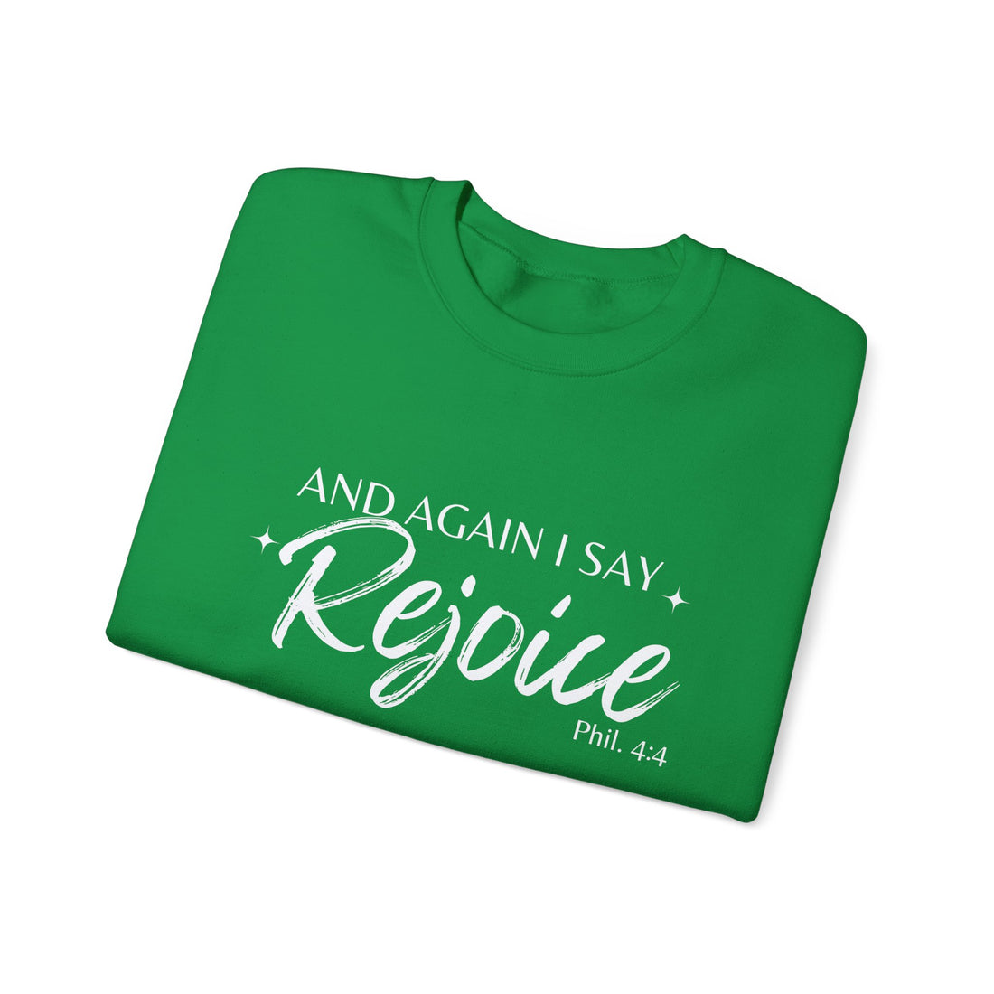 Philippians 4:4 Rejoice, Heavy Blend™ Christian Sweatshirt for Men and Women