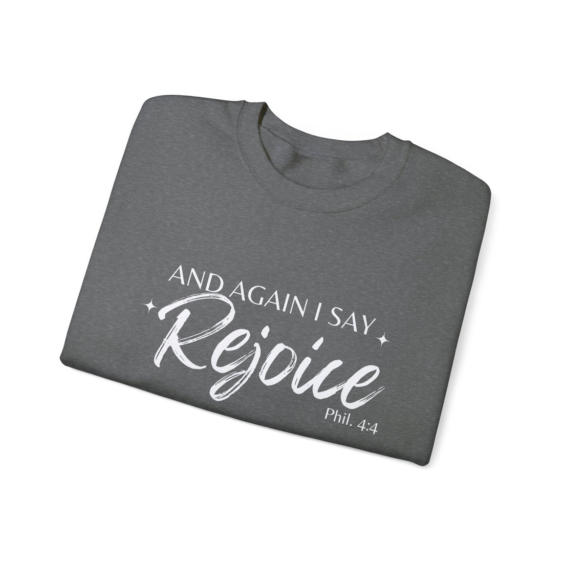 Philippians 4:4 Rejoice, Heavy Blend™ Christian Sweatshirt for Men and Women