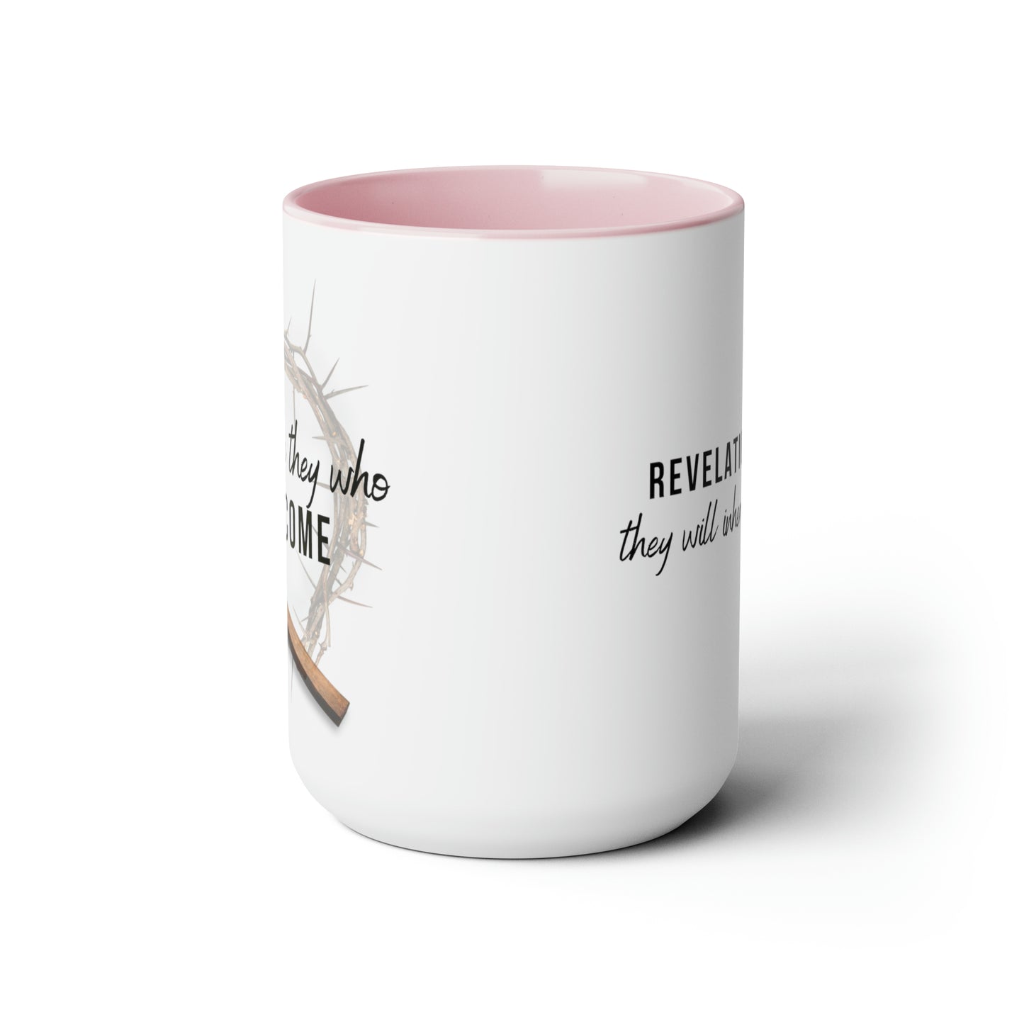 Revelation 21:7, Two-Tone Coffee Mugs, 15oz