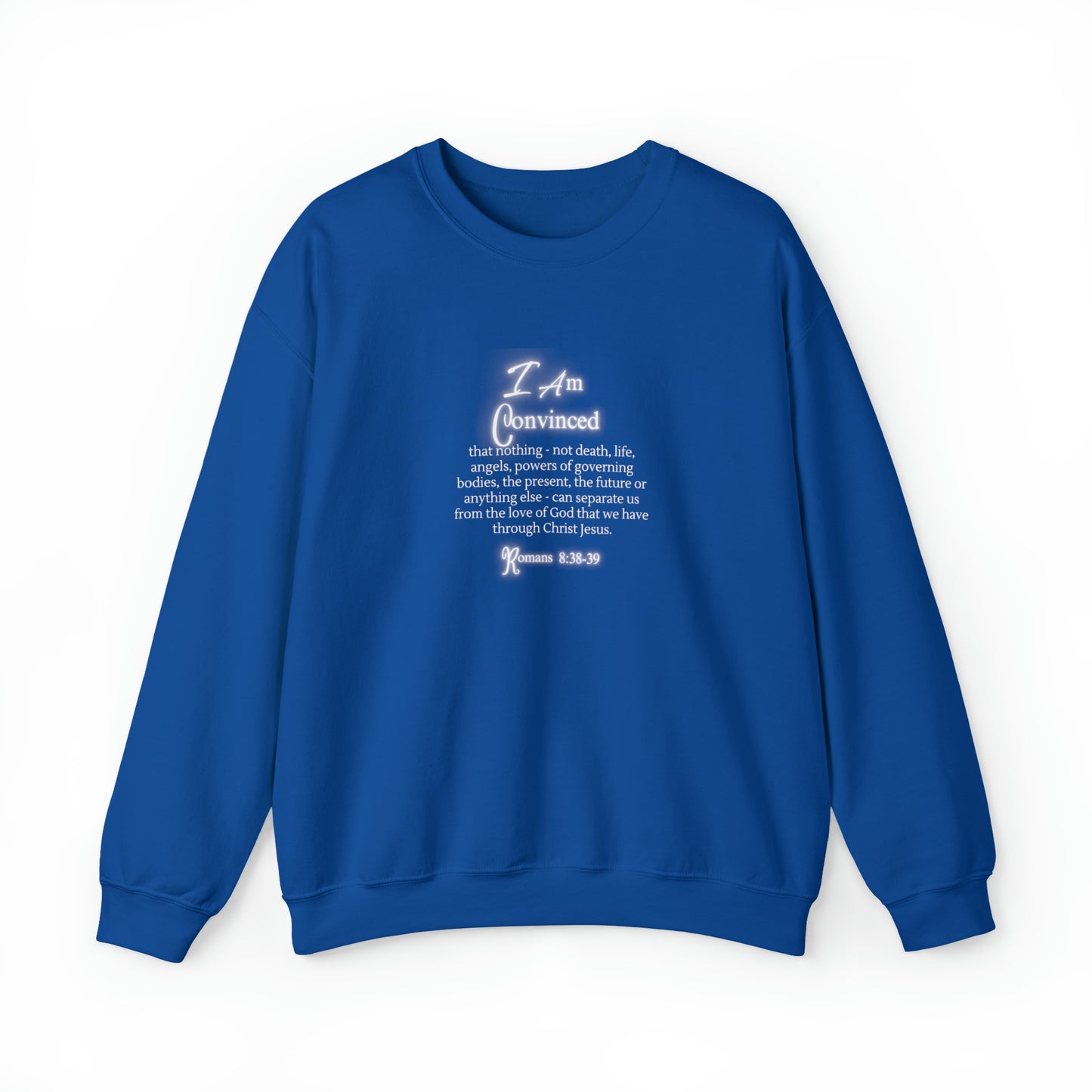 Unisex Heavy Blend™ Crewneck Sweatshirt: Romans 8:38-39