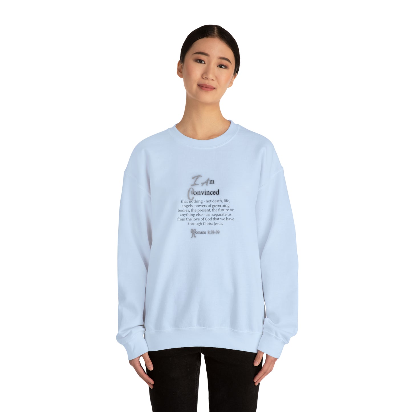 Unisex Heavy Blend™ Crewneck Sweatshirt: Romans 8:38-39