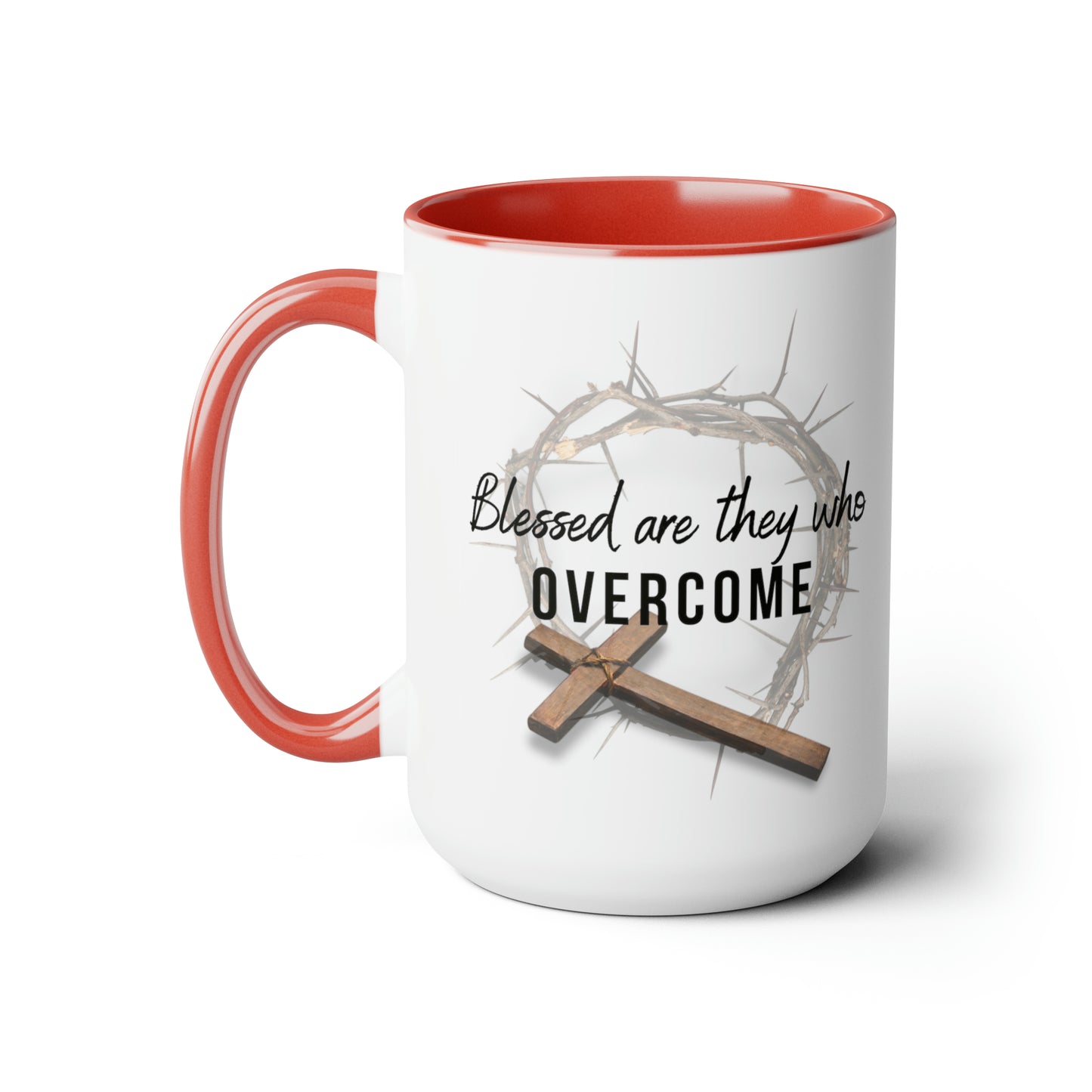 Revelation 21:7, Two-Tone Coffee Mugs, 15oz