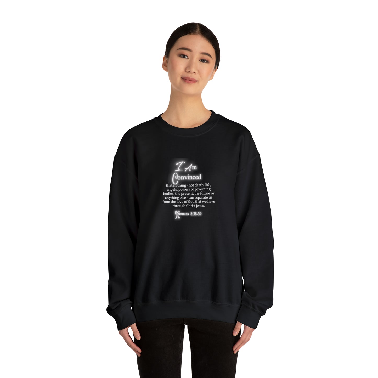 Unisex Heavy Blend™ Crewneck Sweatshirt: Romans 8:38-39