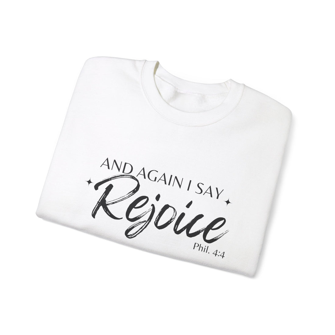 Philippians 4:4 Rejoice, Heavy Blend™ Christian Sweatshirt for Men and Women