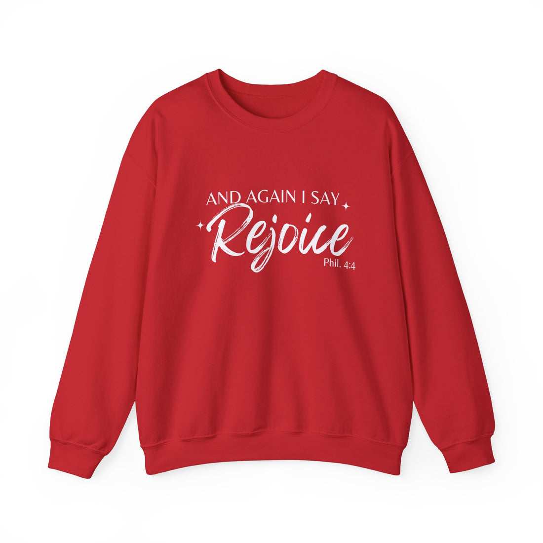 Philippians 4:4 Rejoice, Heavy Blend™ Christian Sweatshirt for Men and Women