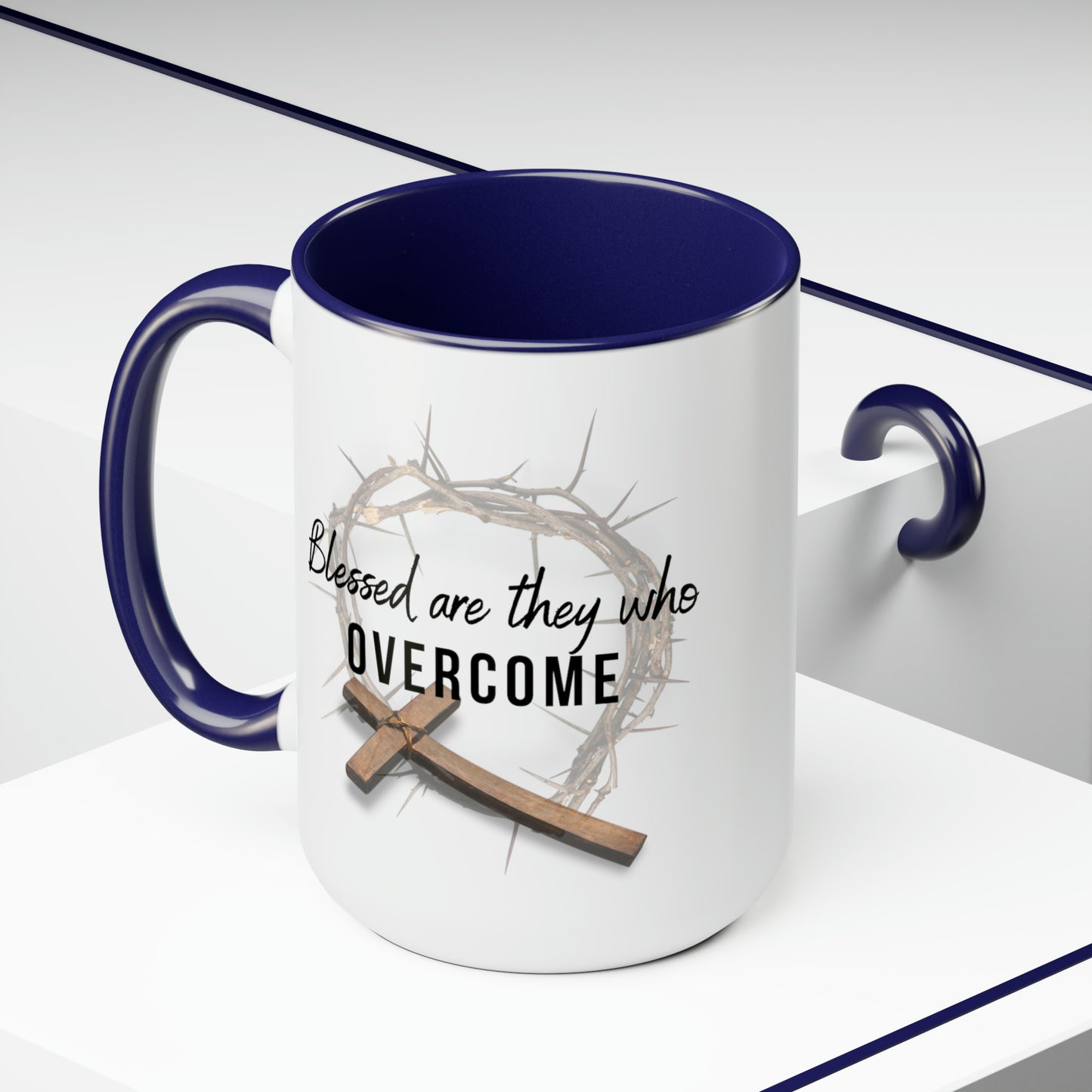 Revelation 21:7, Two-Tone Coffee Mugs, 15oz