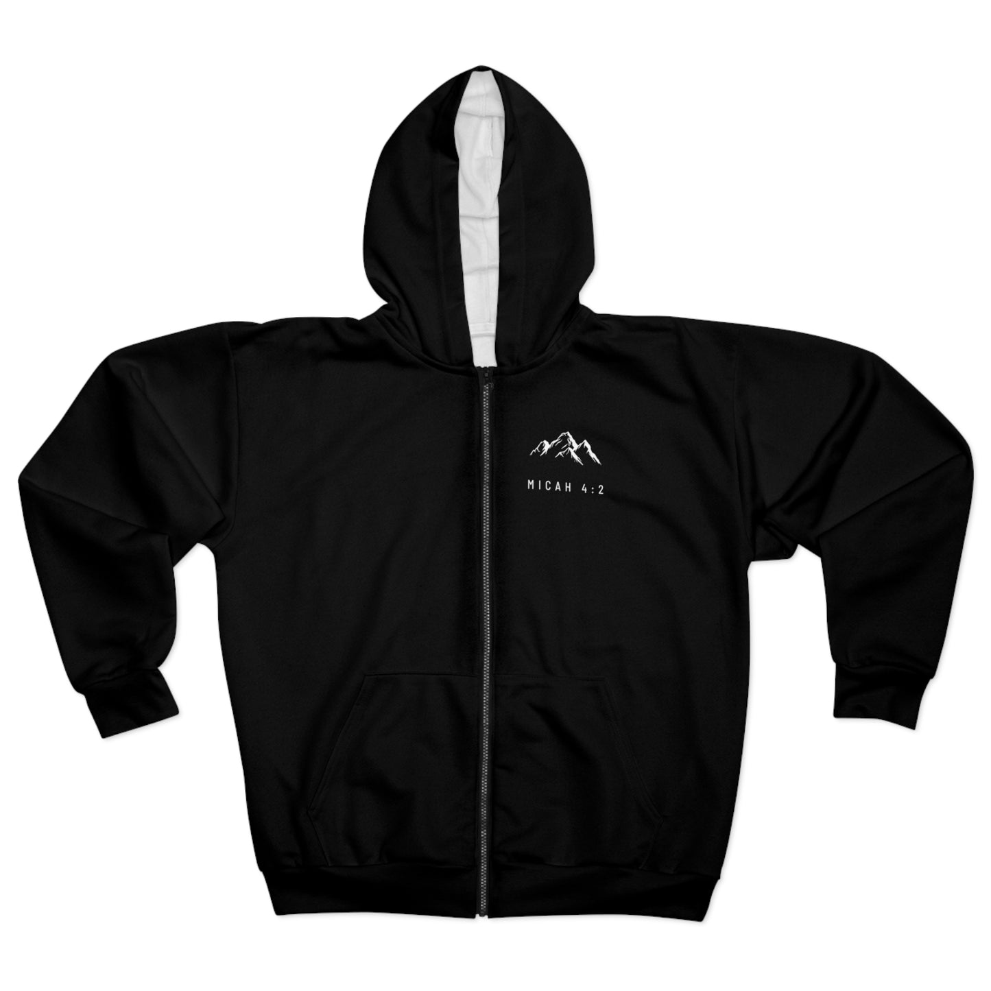 Micah 4:2, Christian Zip Hoodie for men and women