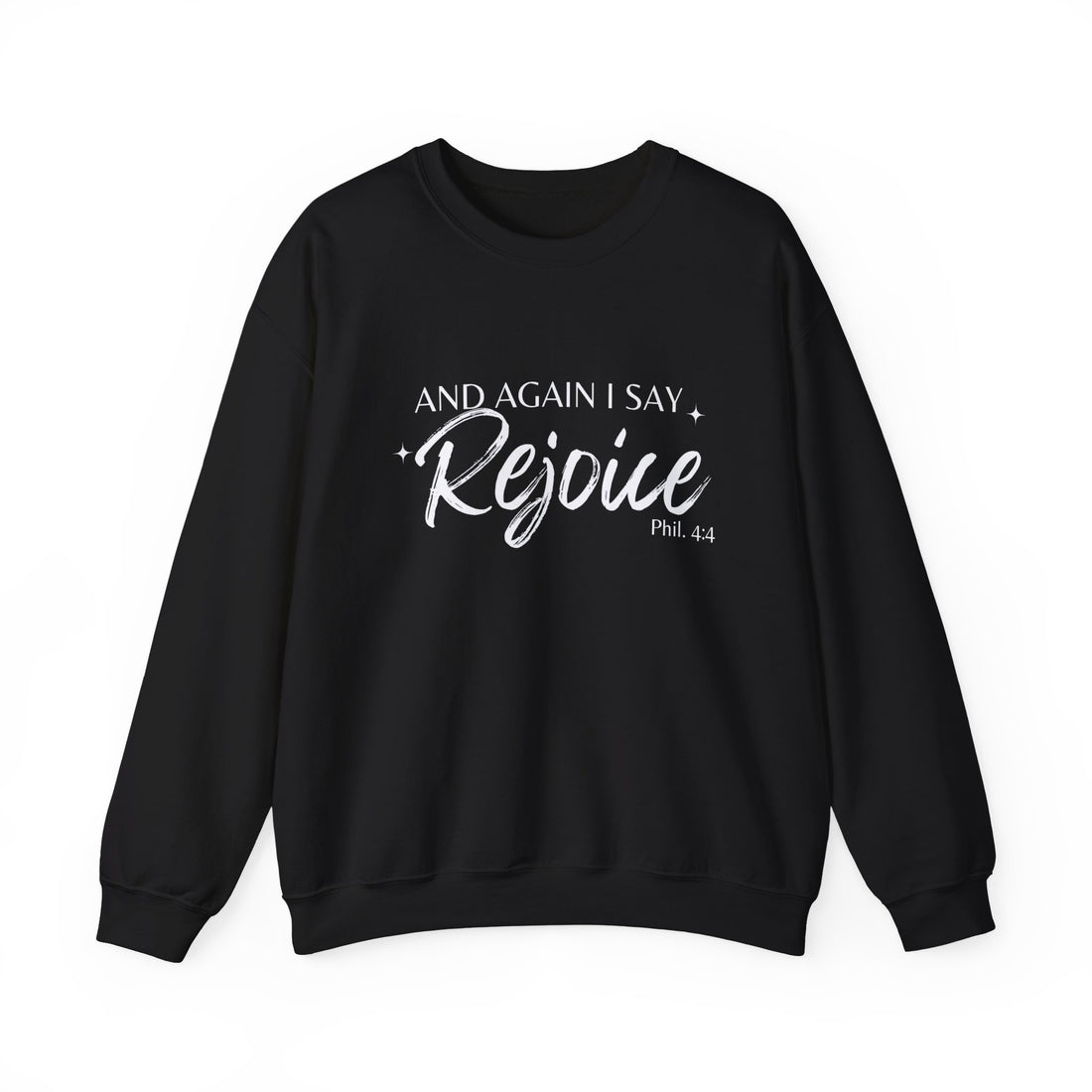 Philippians 4:4 Rejoice, Heavy Blend™ Christian Sweatshirt for Men and Women