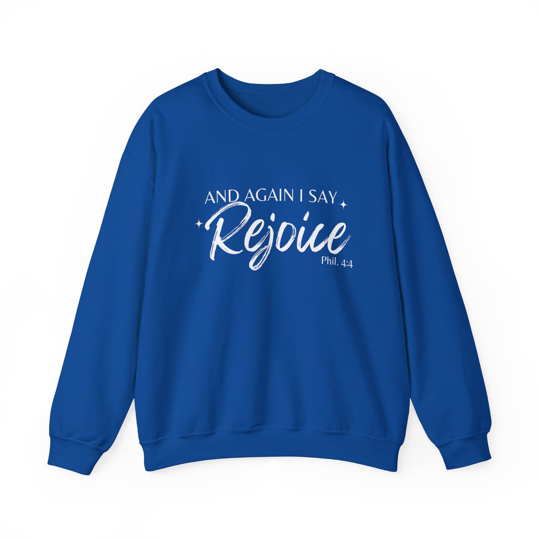 Philippians 4:4 Rejoice, Heavy Blend™ Christian Sweatshirt for Men and Women