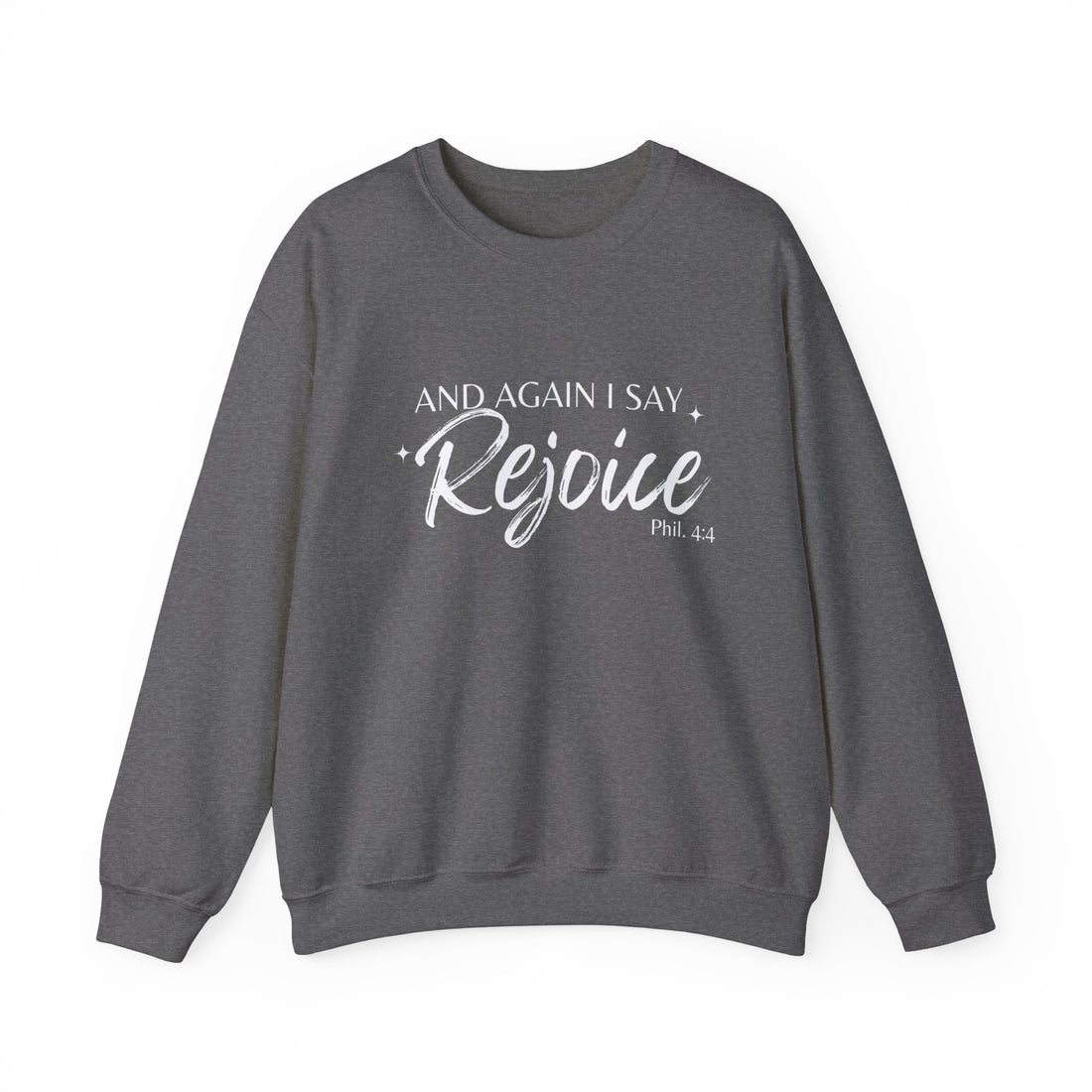 Philippians 4:4 Rejoice, Heavy Blend™ Christian Sweatshirt for Men and Women