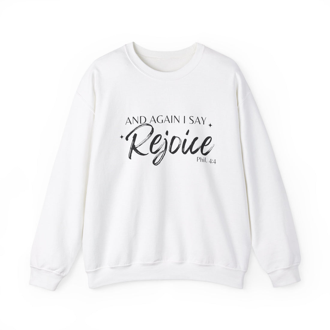 Philippians 4:4 Rejoice, Heavy Blend™ Christian Sweatshirt for Men and Women