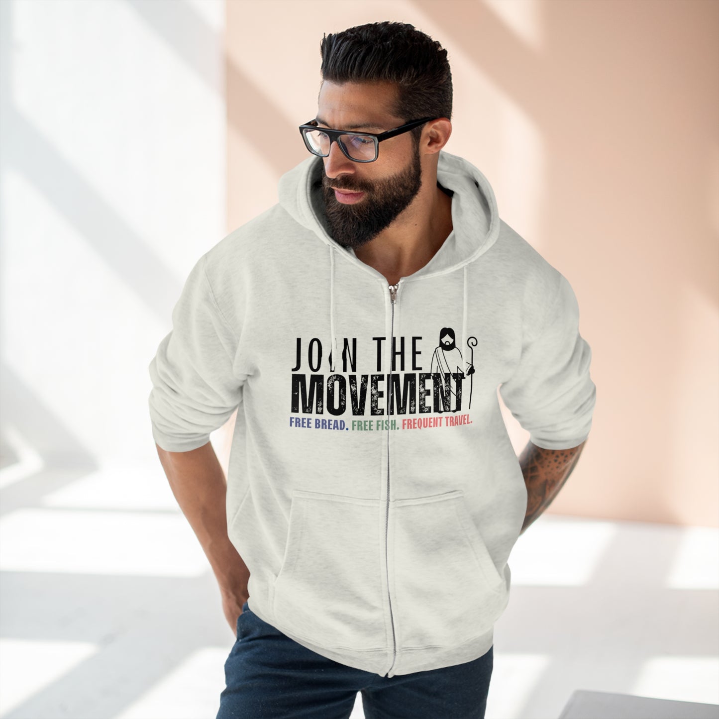 Join the Movement, Christian Zip Hoodie for Men and Women