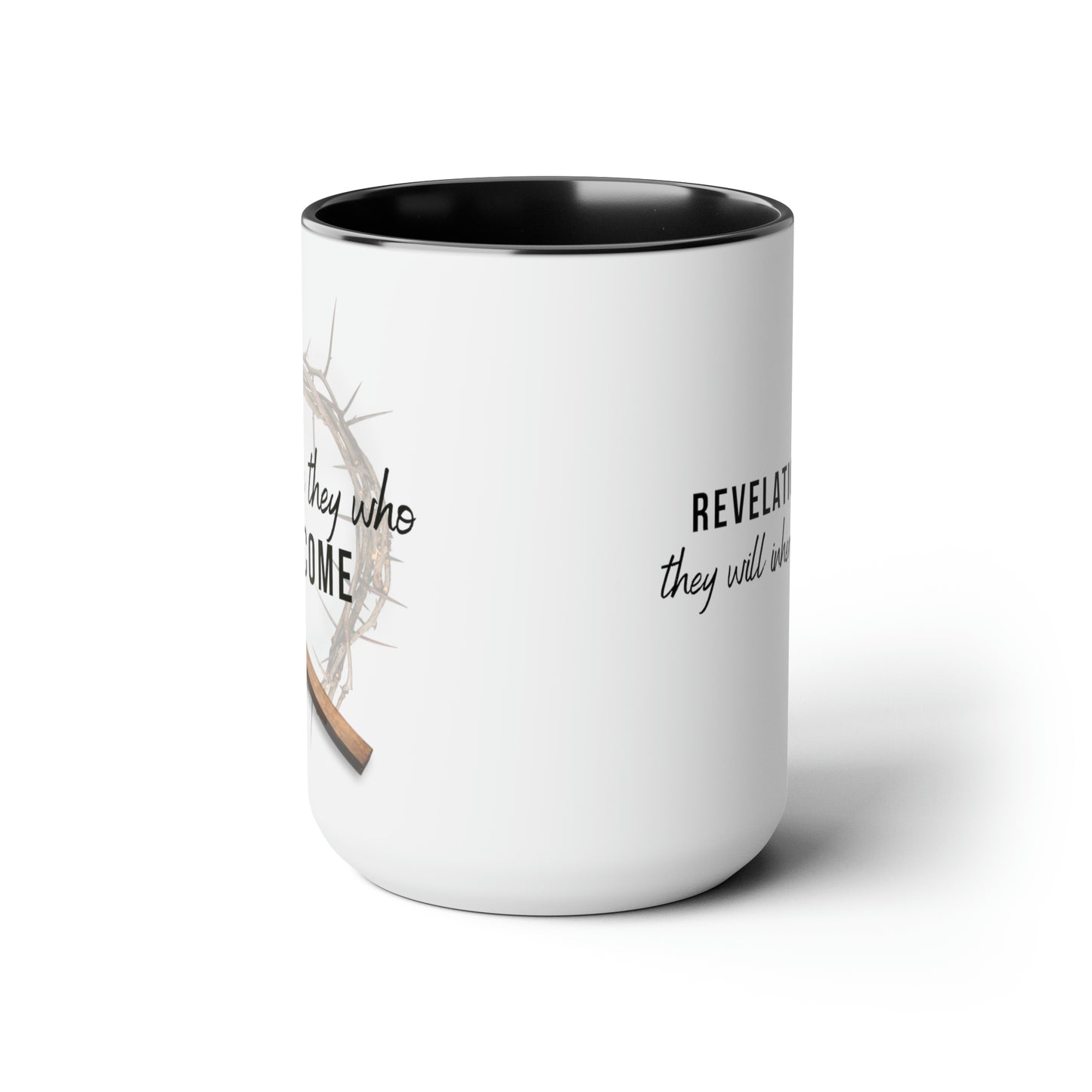 Revelation 21:7, Two-Tone Coffee Mugs, 15oz