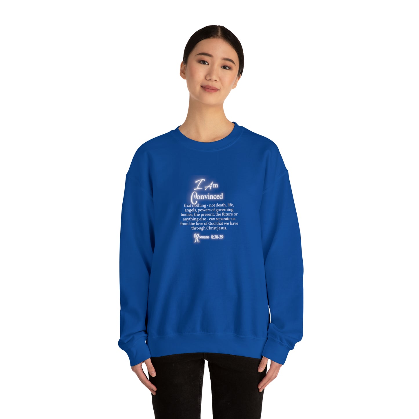 Unisex Heavy Blend™ Crewneck Sweatshirt: Romans 8:38-39