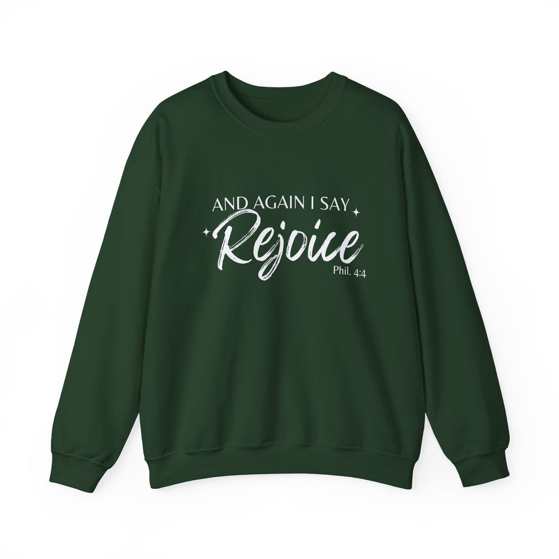 Philippians 4:4 Rejoice, Heavy Blend™ Christian Sweatshirt for Men and Women