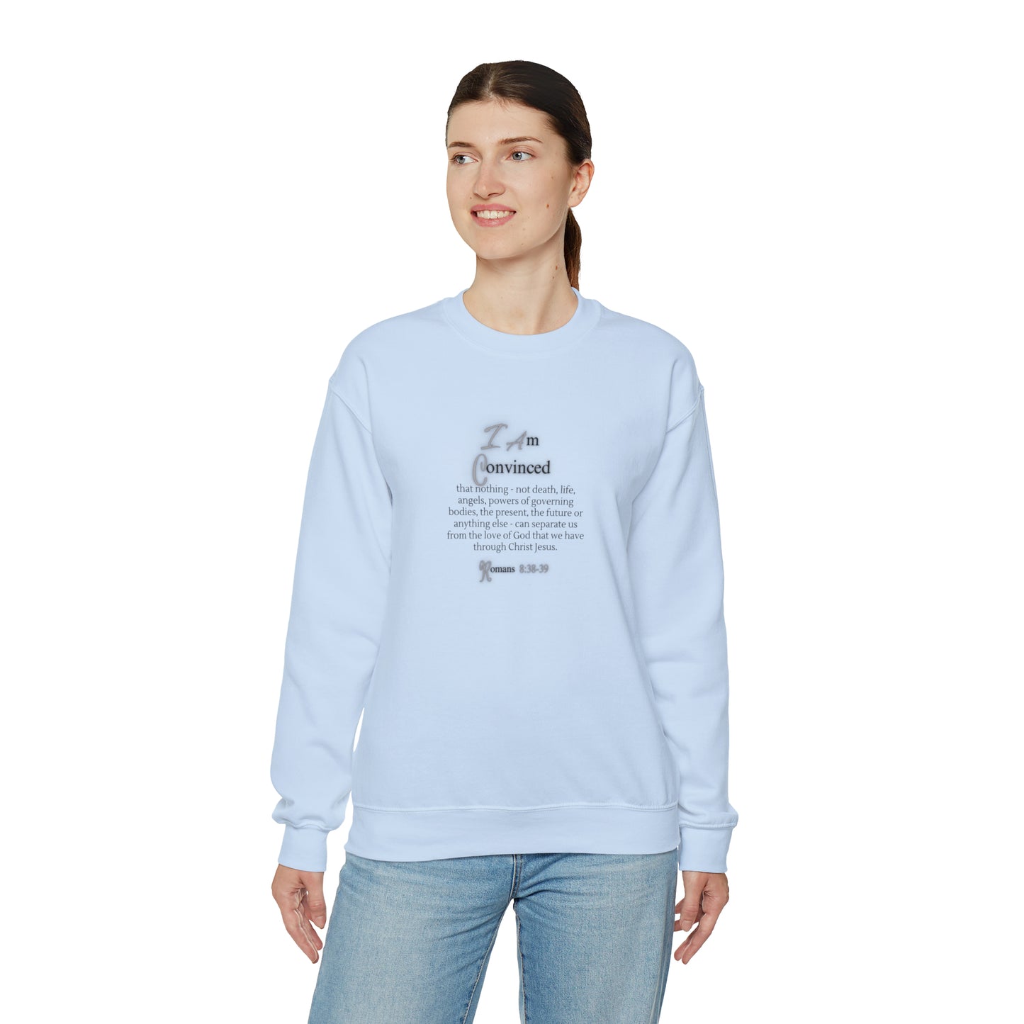 Unisex Heavy Blend™ Crewneck Sweatshirt: Romans 8:38-39