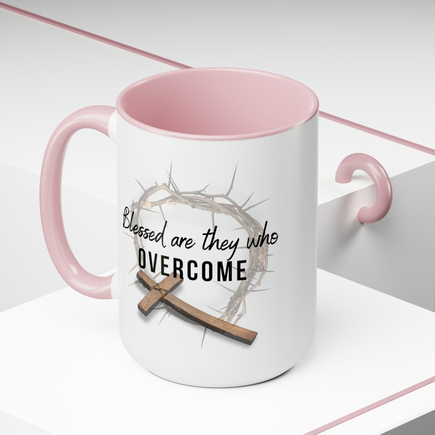 Revelation 21:7, Two-Tone Coffee Mugs, 15oz