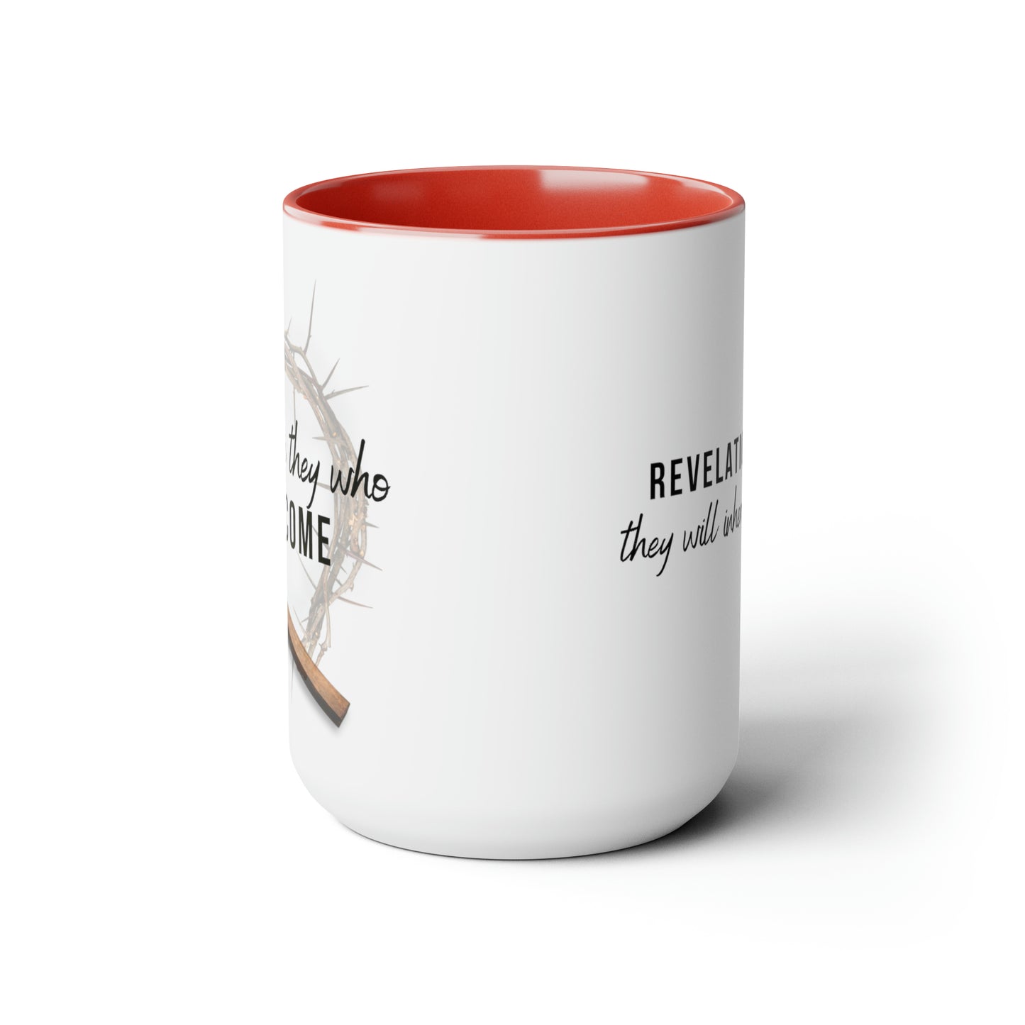 Revelation 21:7, Two-Tone Coffee Mugs, 15oz