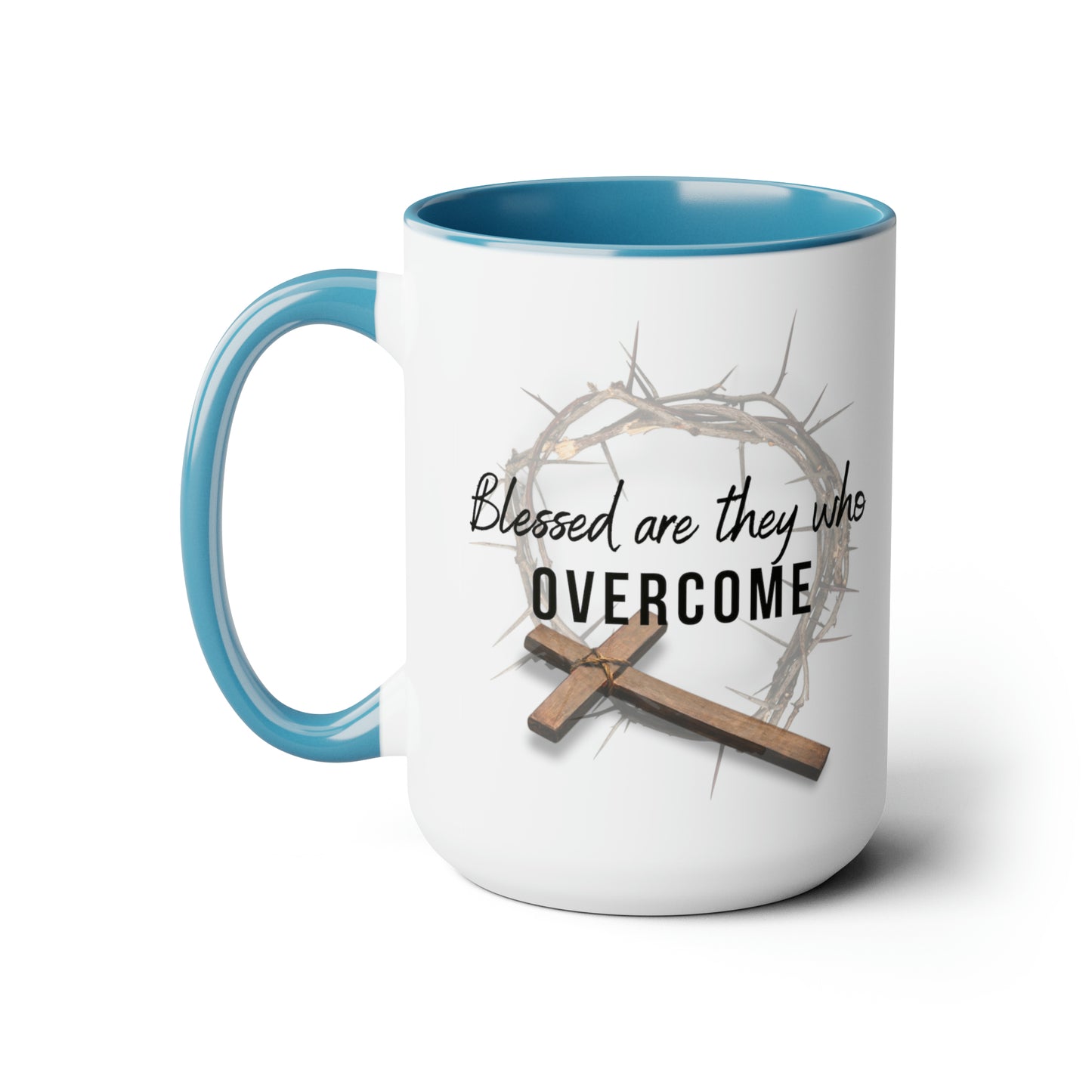Revelation 21:7, Two-Tone Coffee Mugs, 15oz