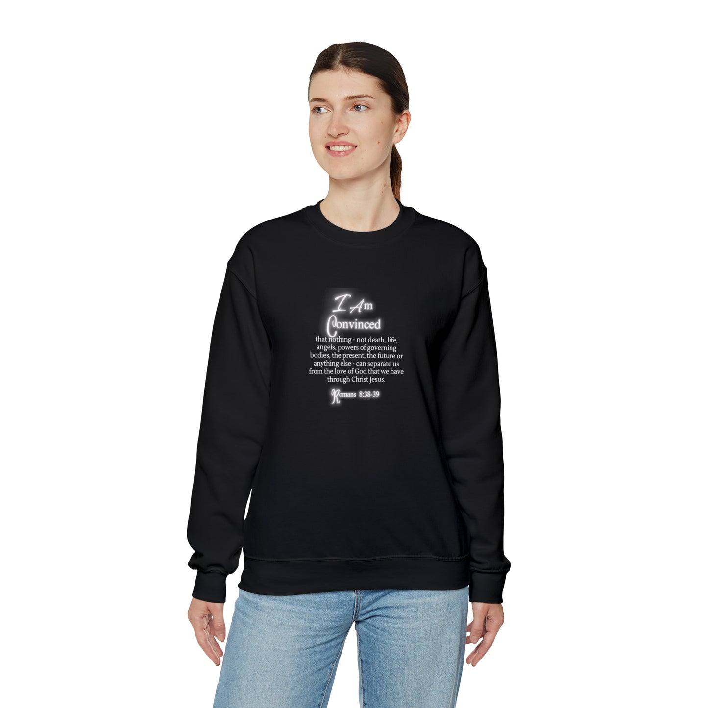 Unisex Heavy Blend™ Crewneck Sweatshirt: Romans 8:38-39