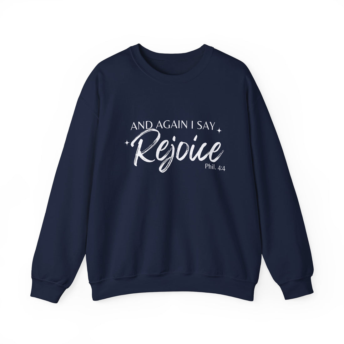Philippians 4:4 Rejoice, Heavy Blend™ Christian Sweatshirt for Men and Women
