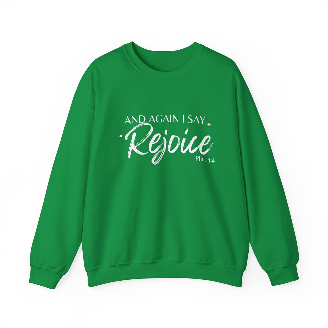 Philippians 4:4 Rejoice, Heavy Blend™ Christian Sweatshirt for Men and Women