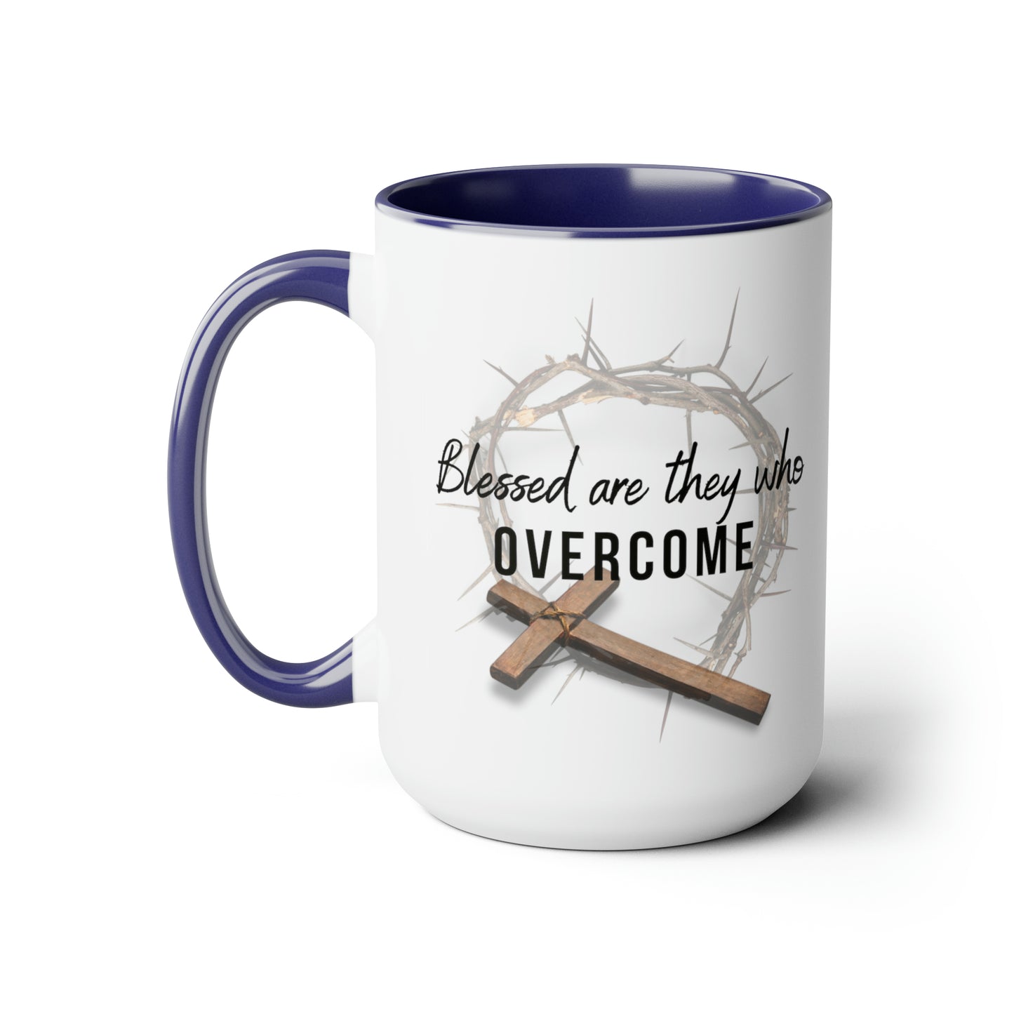 Revelation 21:7, Two-Tone Coffee Mugs, 15oz