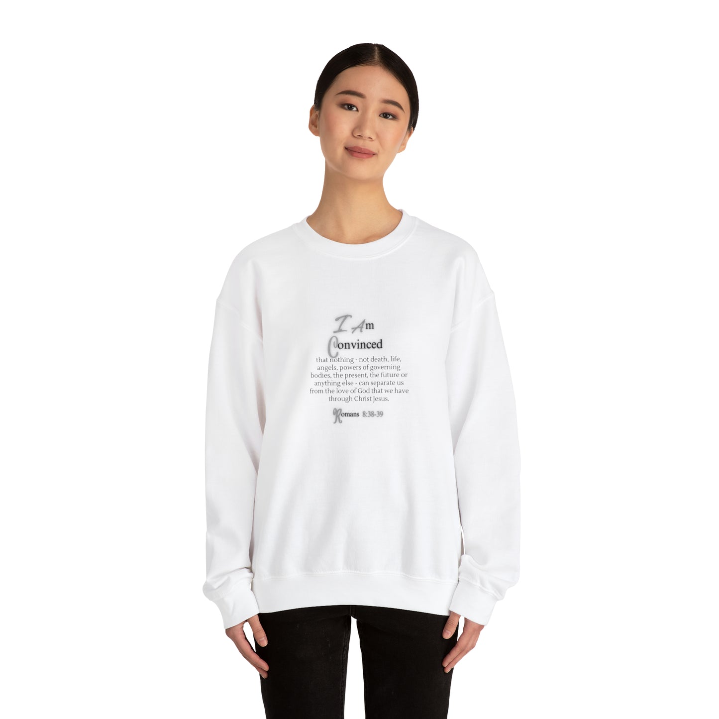 Unisex Heavy Blend™ Crewneck Sweatshirt: Romans 8:38-39