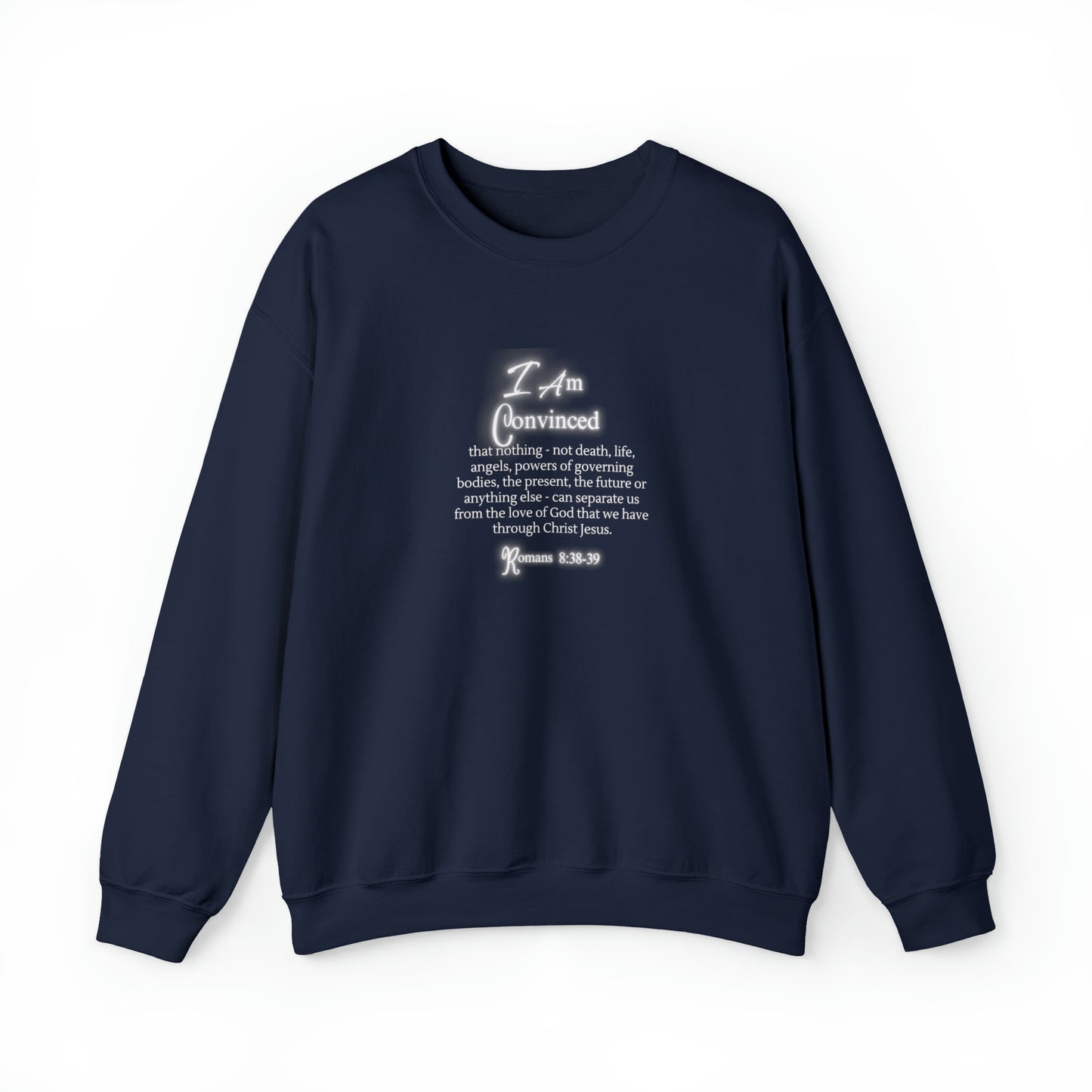 Unisex Heavy Blend™ Crewneck Sweatshirt: Romans 8:38-39
