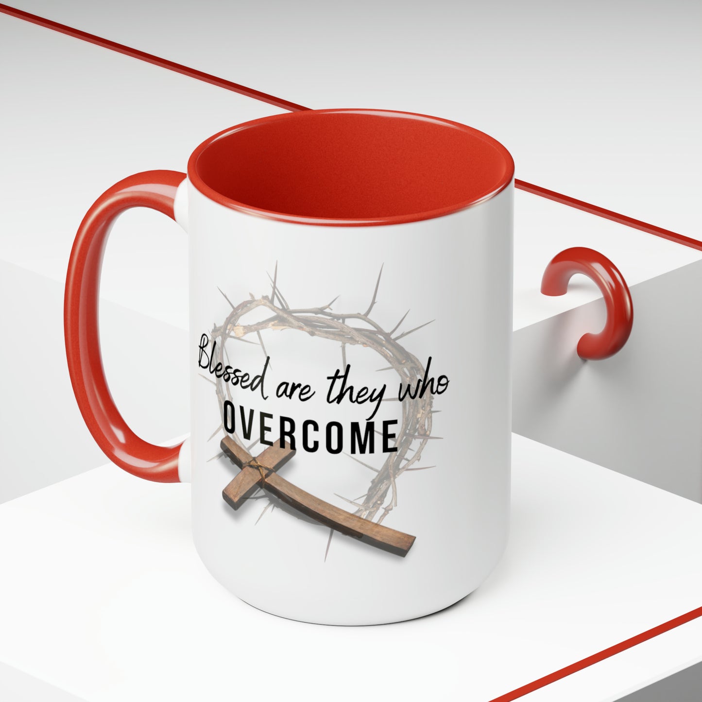 Revelation 21:7, Two-Tone Coffee Mugs, 15oz