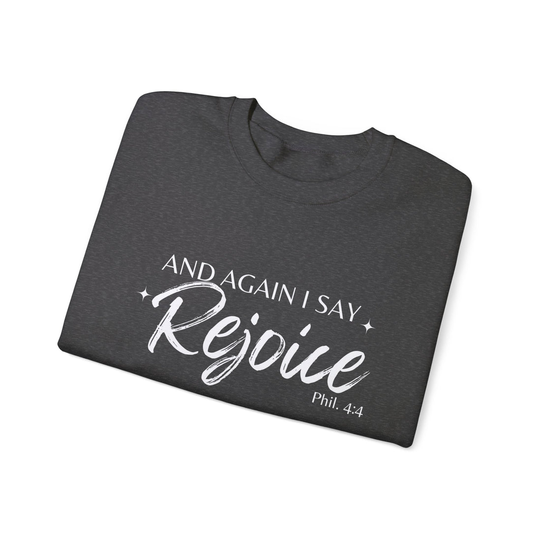Philippians 4:4 Rejoice, Heavy Blend™ Christian Sweatshirt for Men and Women