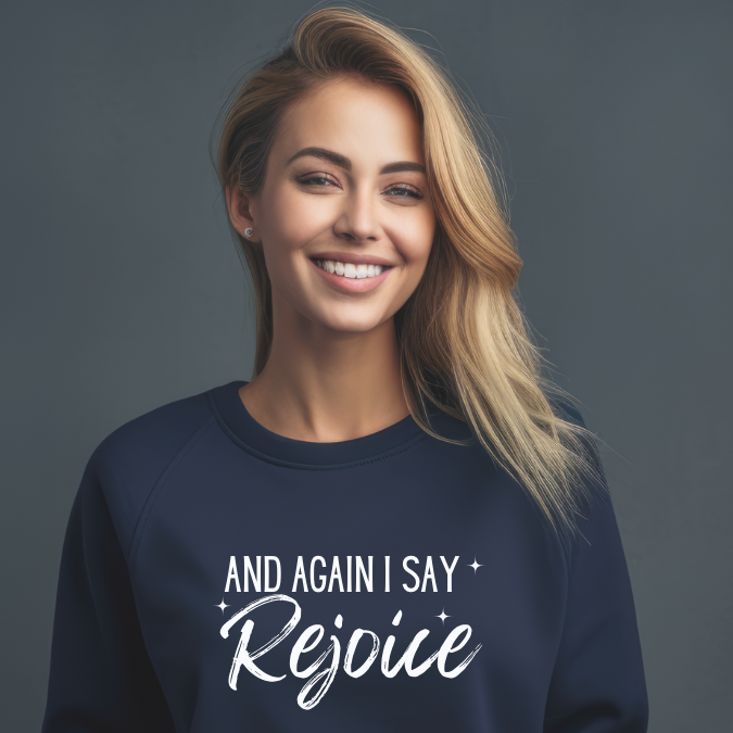 Philippians 4:4 Rejoice, Heavy Blend™ Christian Sweatshirt for Men and Women