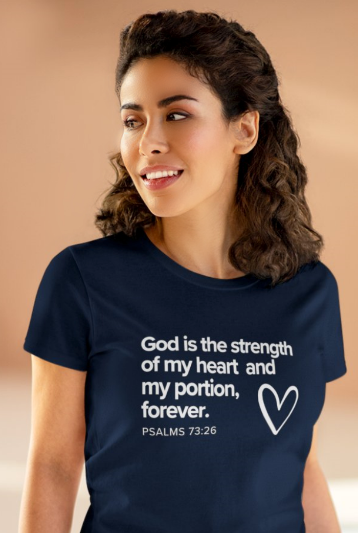 Psalms 73.26 Navy Blue Gildan