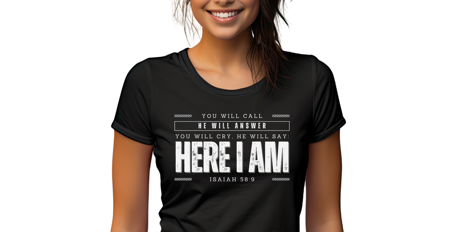Isaiah 58:9 Christian T-shirts, Hoodies, Sweatshirts, coffee mugs for men and women
