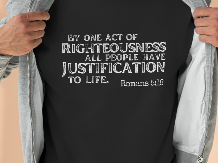 Romans 5:18 LS1404 sweatshirt black