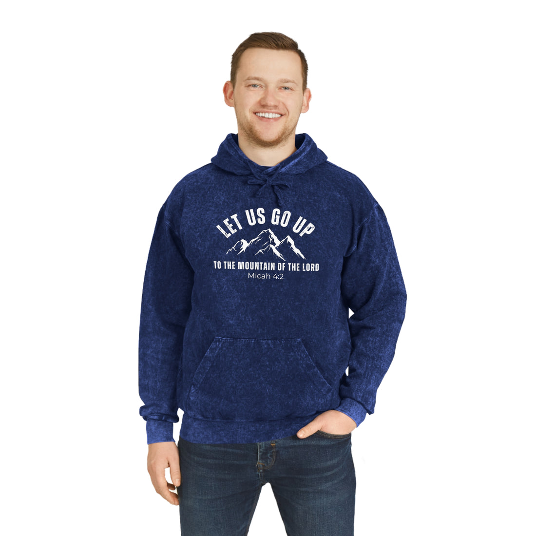 Micah 4:2, Mineral Wash Hoodie for Men and Women