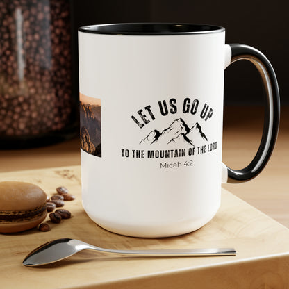 Micah 4:2, Two-Tone Coffee Mugs, 15oz
