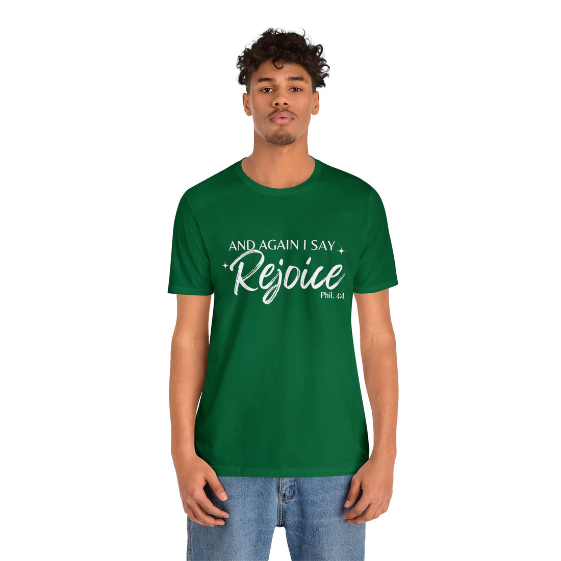 Philippians 4:4 Rejoice, Christian T-shirt for Men and Women, Express Shipping