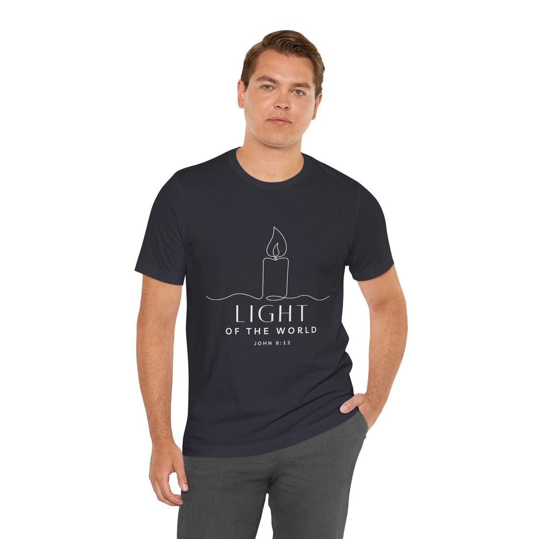 Light of the World — Plain Unisex Jersey Short Sleeve T-Shirt