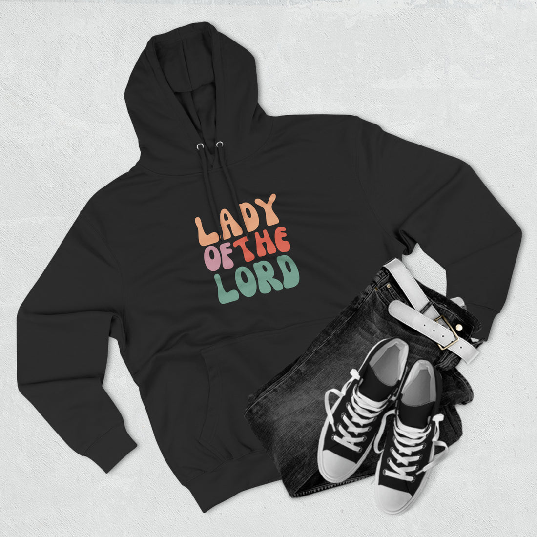 Lady of the Lord, Three-Panel Fleece Christian Hoodie for Women