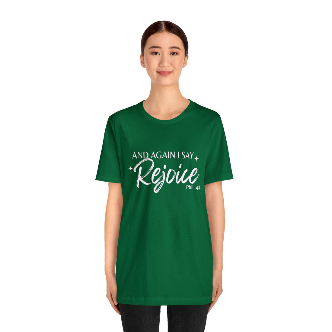 Philippians 4:4 Rejoice, Christian T-shirt for Men and Women, Express Shipping