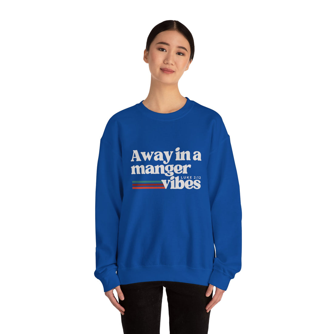 Crewneck Sweatshirt — “Away in a Manger” Christmas Nativity Vibes