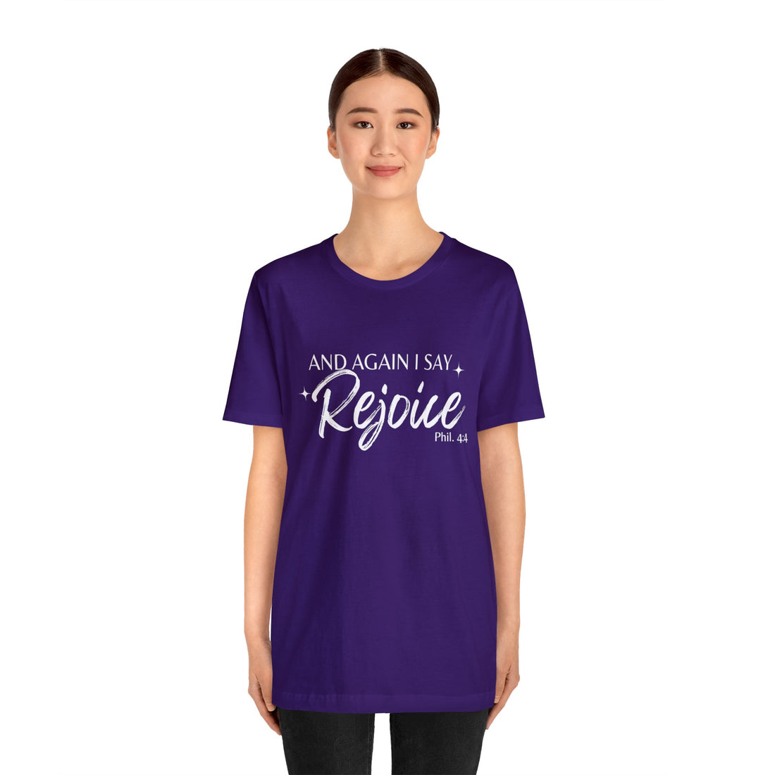 Philippians 4:4 Rejoice, Christian T-shirt for Men and Women, Express Shipping