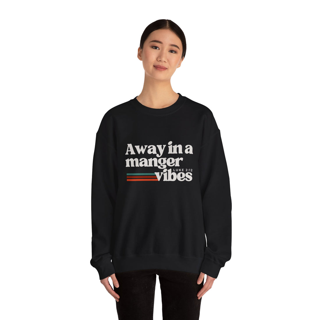 Crewneck Sweatshirt — “Away in a Manger” Christmas Nativity Vibes